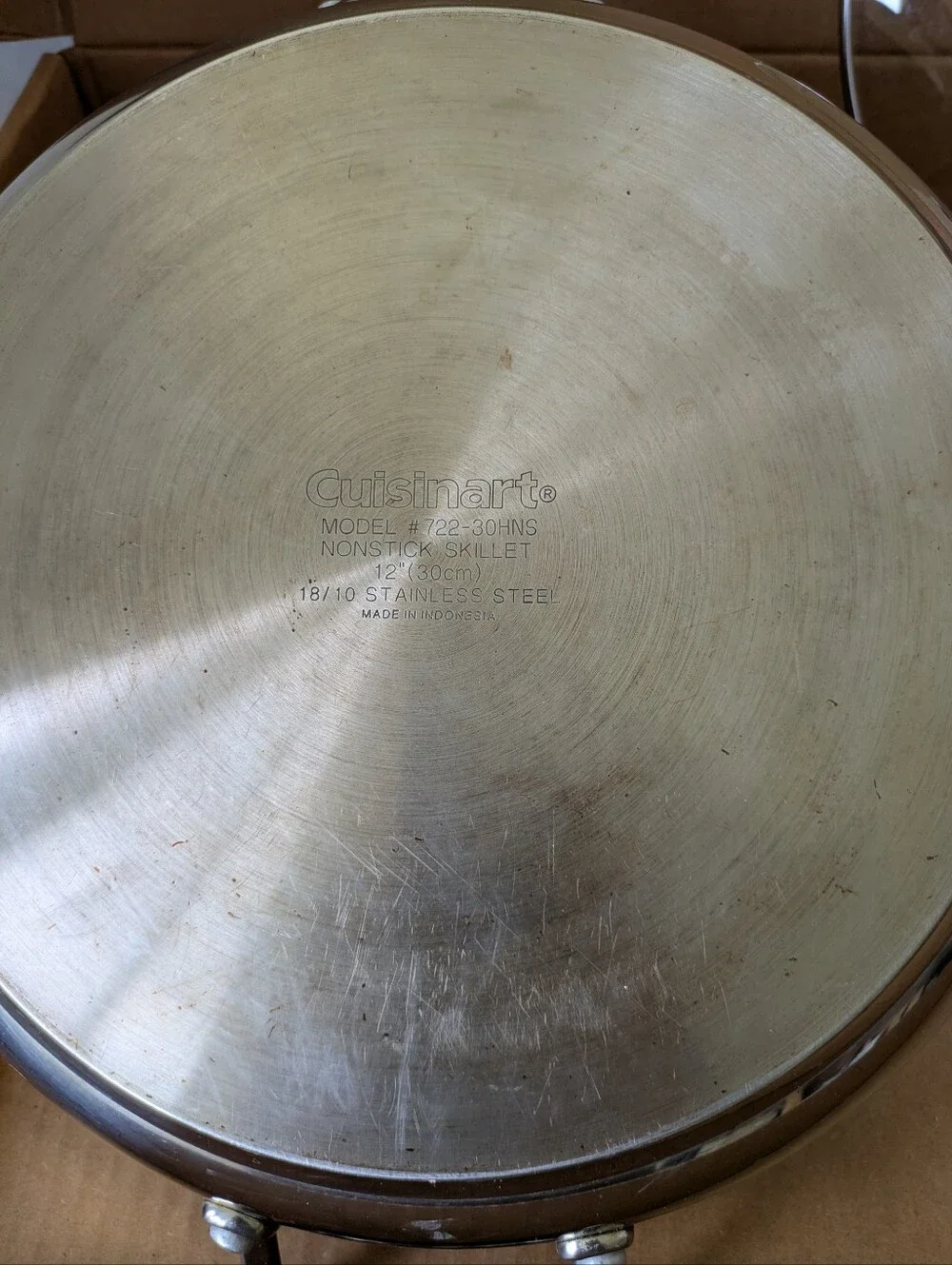 Cuisinart Stainless Steel Skillet with Lid 12 Inch Model 722-30 HNS Non Stick